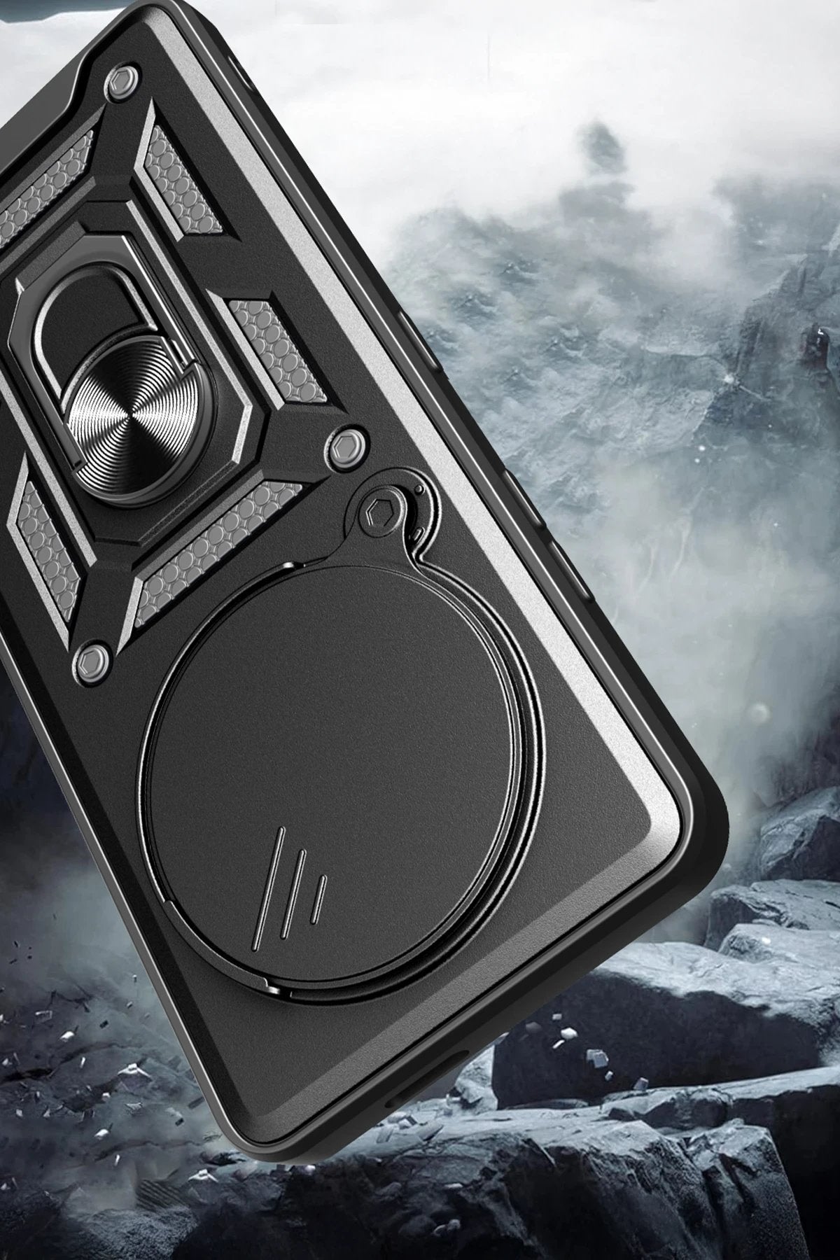 Xiaomi Mi 15 Ultra Kılıf Pars Lens Yüzüklü Silikon - Yeşil-(5796)