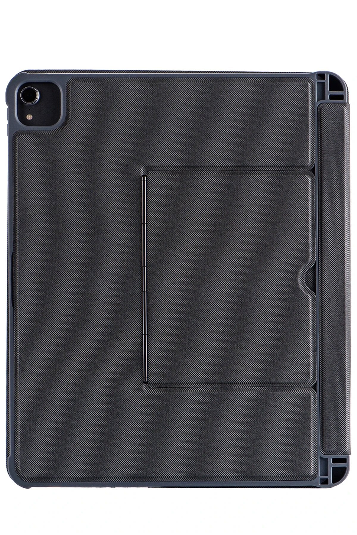 T5509D iPad Pro 12.9 (2022) Kılıf Palermo Ledli Klavyeli Standlı Tablet Kılıfı - Siyah-(5796)