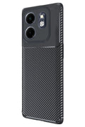 İnfinix Smart 9 Kılıf Auto Focus Karbon Kapak - Siyah-(5796)