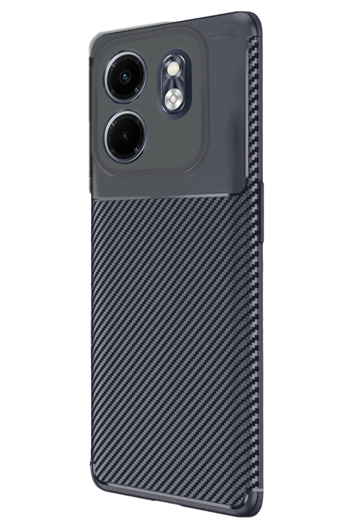 İnfinix Smart 9 Kılıf Auto Focus Karbon Kapak - Lacivert-(5796)