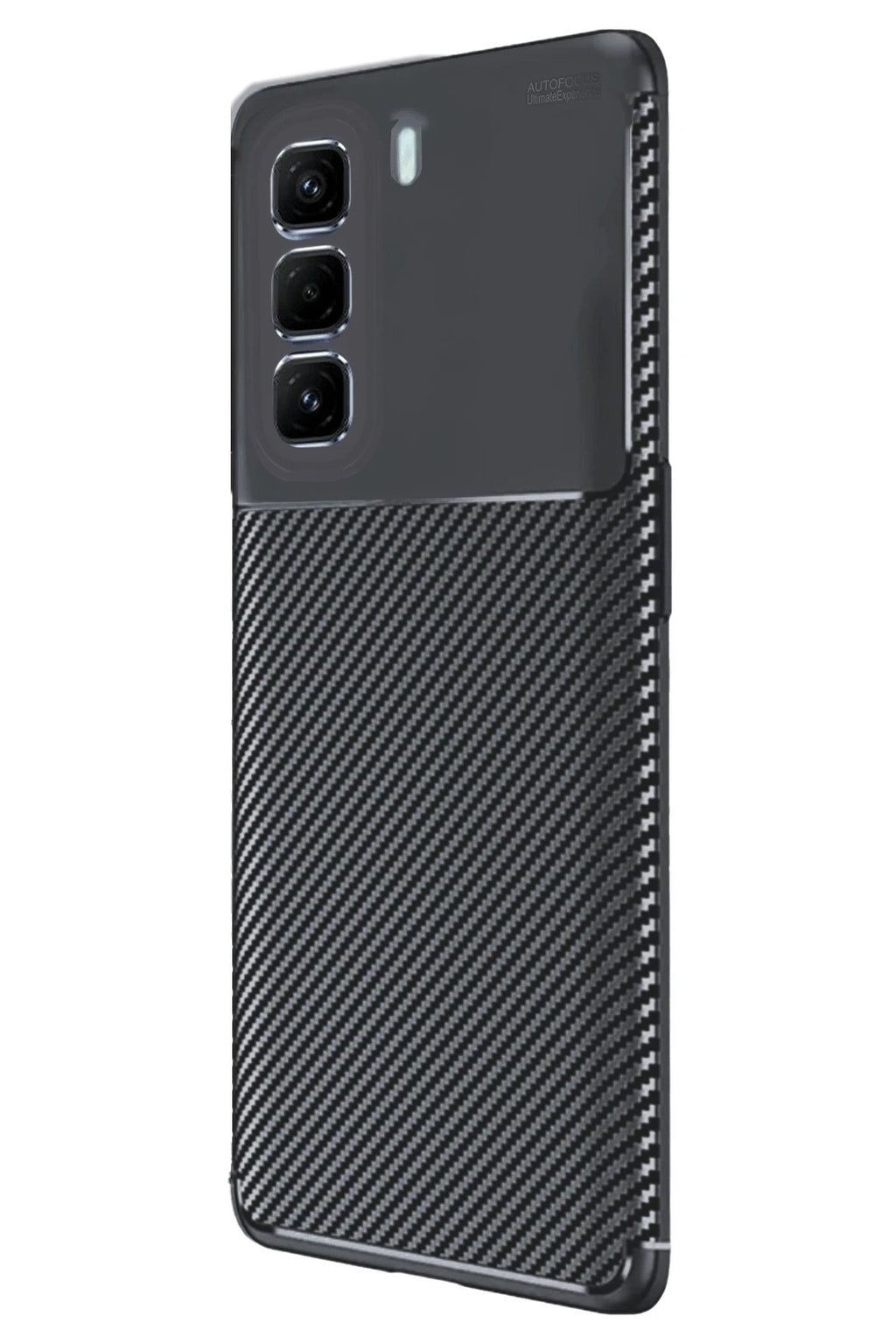 İnfinix Hot 50 4G Kılıf Auto Focus Karbon Kapak - Siyah-(5796)