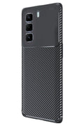 İnfinix Hot 50 4G Kılıf Auto Focus Karbon Kapak - Siyah-(5796)