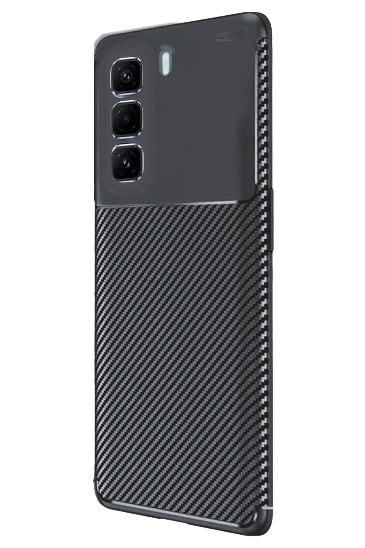 İnfinix Hot 50 4G Kılıf Auto Focus Karbon Kapak - Siyah-(5796)