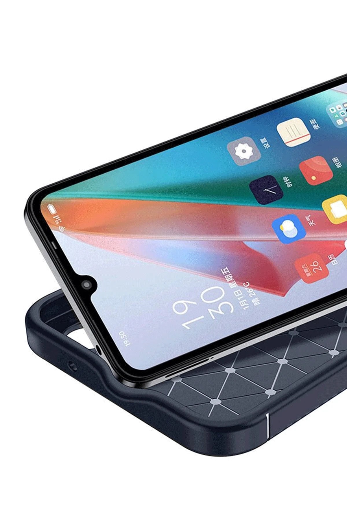 İnfinix Hot 50 4G Kılıf Auto Focus Karbon Kapak - Siyah-(5796)