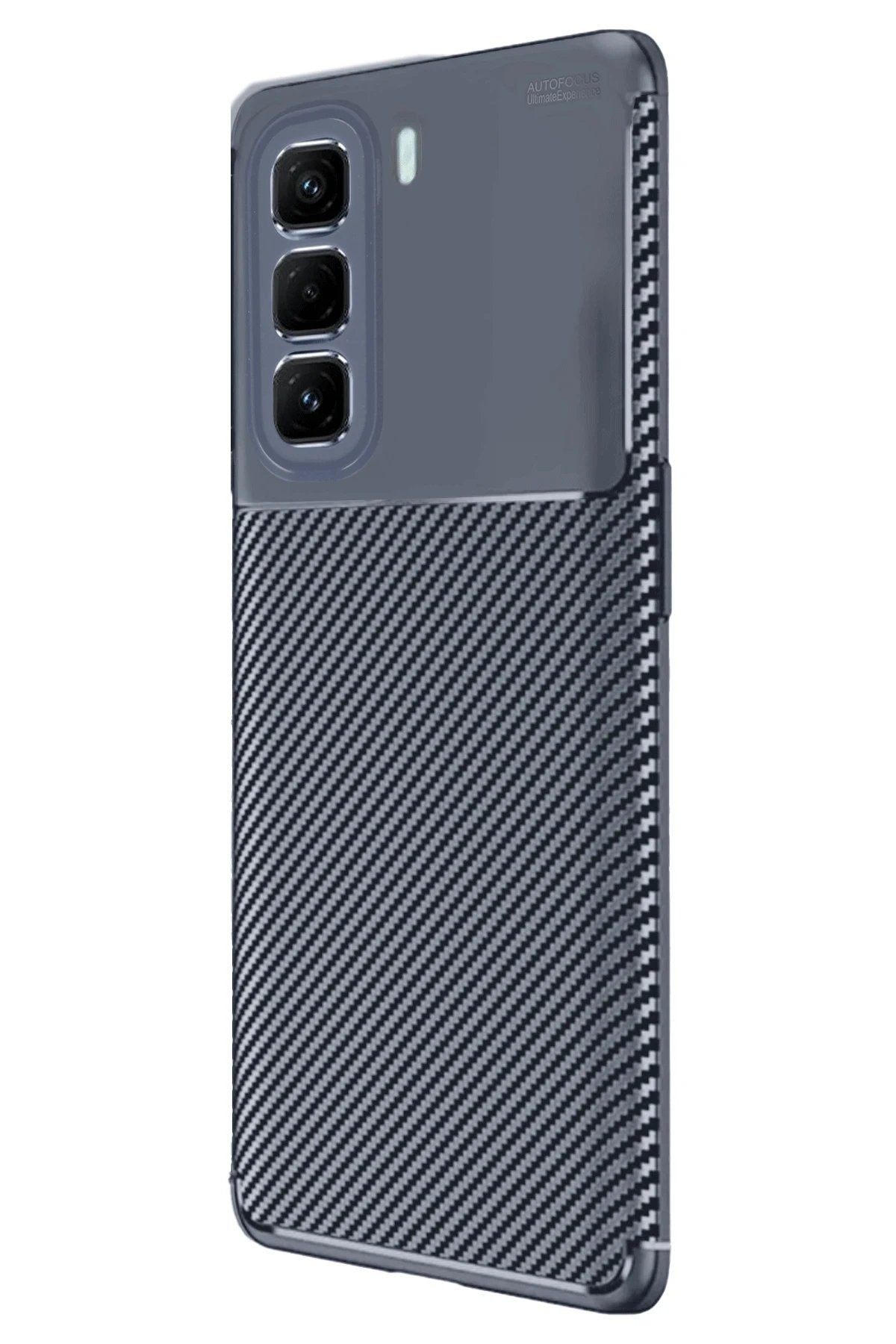 İnfinix Hot 50 4G Kılıf Auto Focus Karbon Kapak - Lacivert-(5796)