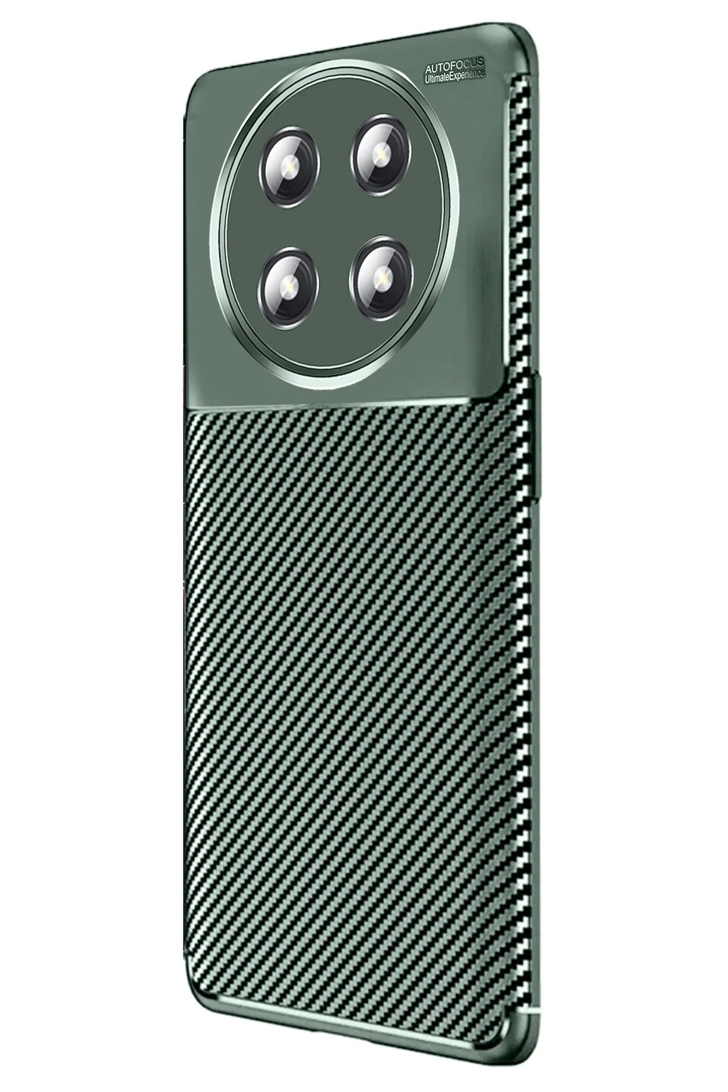 Honor Magic 7 Lite Kılıf Auto Focus Karbon Kapak - Koyu Yeşil-(5796)