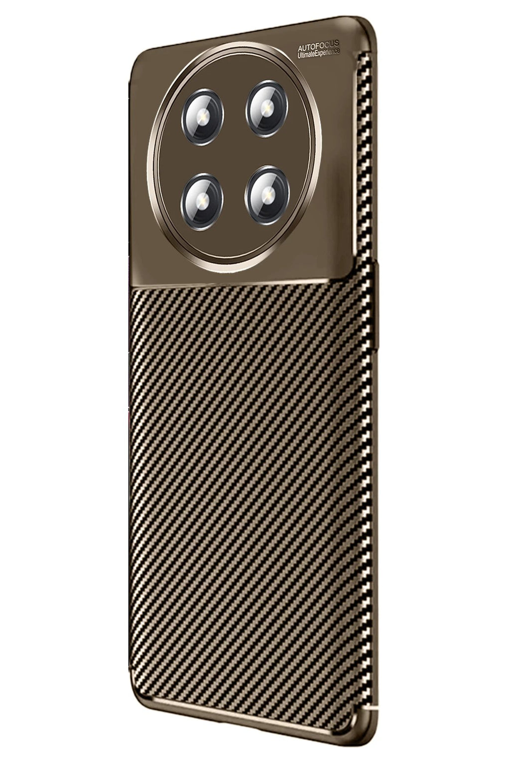 Honor Magic 7 Lite Kılıf Auto Focus Karbon Kapak - Kahverengi-(5796)