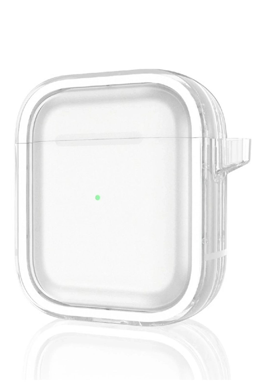 Airpods 4 (4.nesil) Shiny Şeffaf Kılıf - Beyaz-(5796)