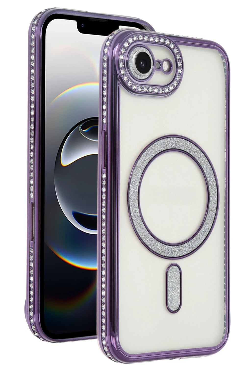 Apple iPhone 16E Joke Simli Magneticsafe Kılıf - Derin Mor-(5796)