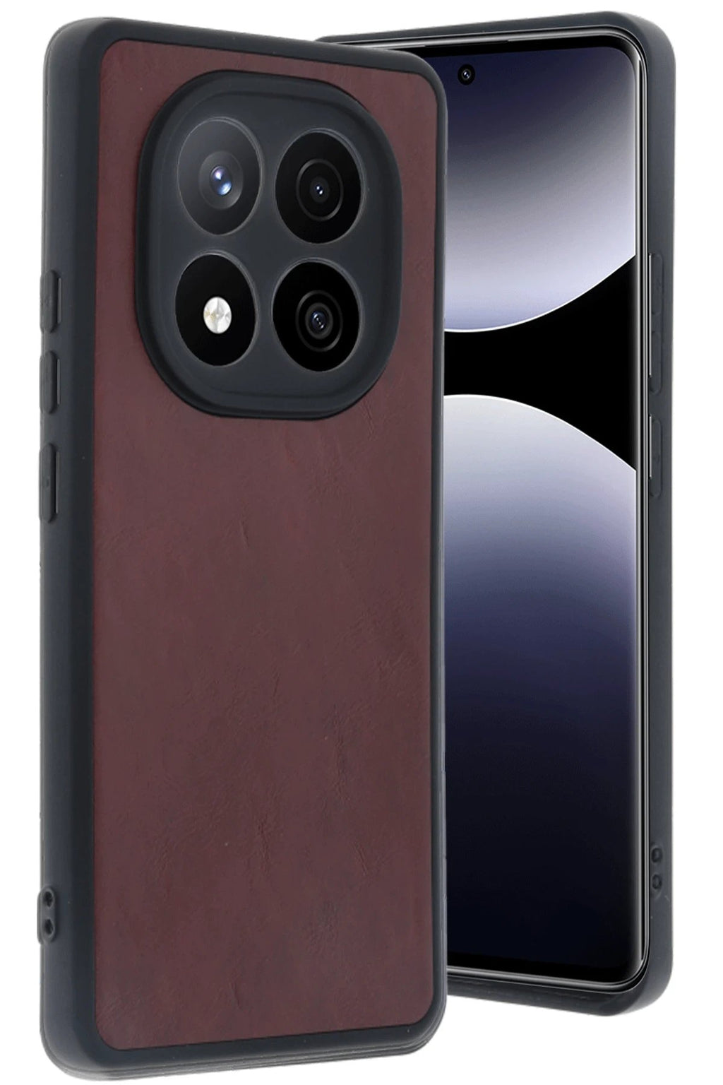 Xiaomi Redmi Note 14 Pro 5G Kılıf Aras Deri Kapak - Bordo-(5796)