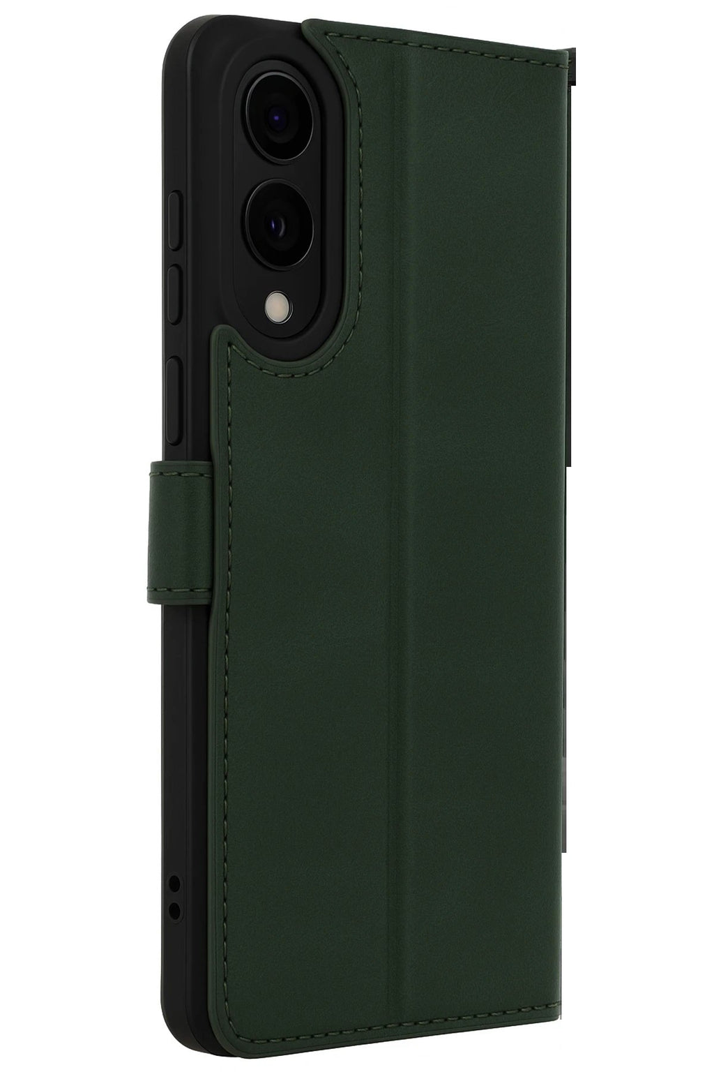 Samsung Galaxy S25 Edge Trend S Plus Kapaklı Kılıf - Koyu Yeşil-(5796)