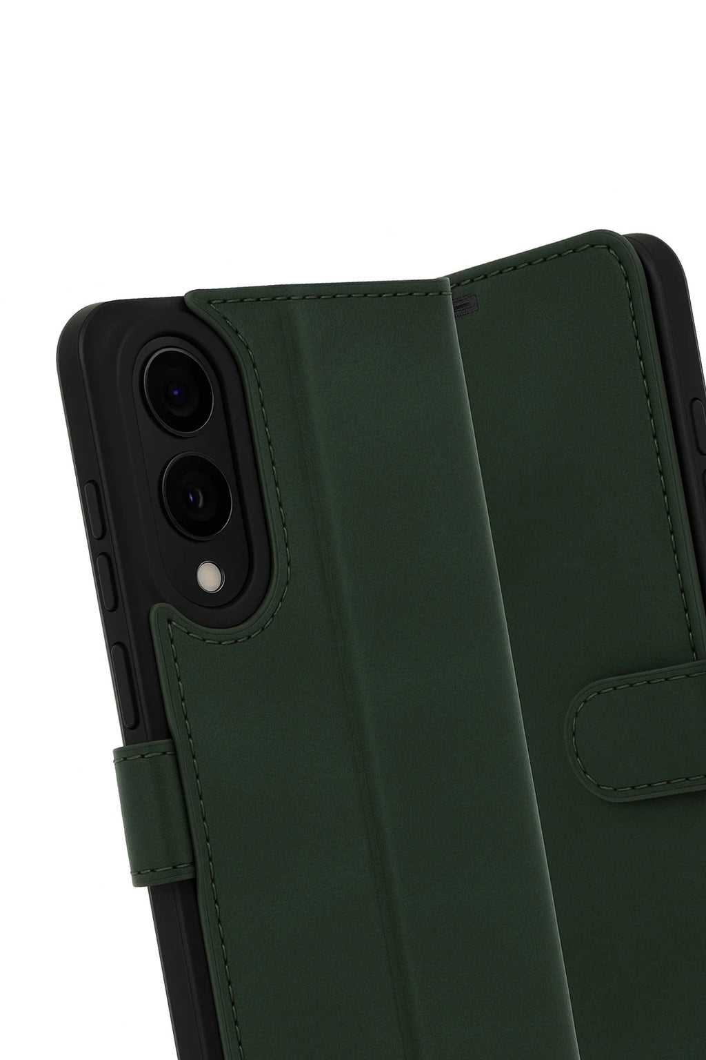 Samsung Galaxy S25 Edge Trend S Plus Kapaklı Kılıf - Koyu Yeşil-(5796)