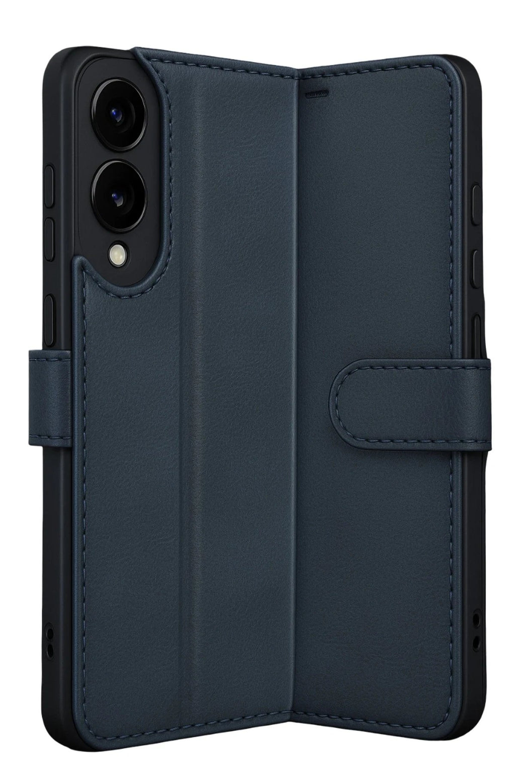 Samsung Galaxy S25 Edge Trend S Plus Kapaklı Kılıf - Lacivert-(5796)