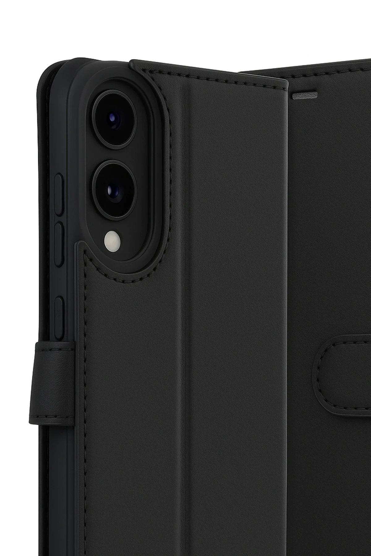 Samsung Galaxy S25 Edge Trend S Plus Kapaklı Kılıf - Siyah-(5796)