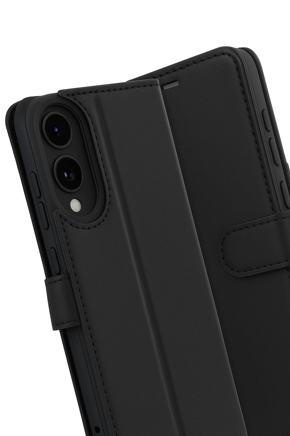 Samsung Galaxy S25 Edge Trend S Plus Kapaklı Kılıf - Siyah-(5796)