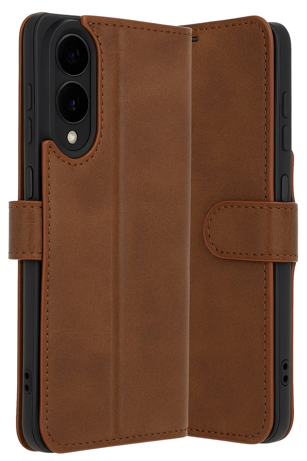 Samsung Galaxy S25 Edge Trend S Plus Kapaklı Kılıf - Taba-(5796)