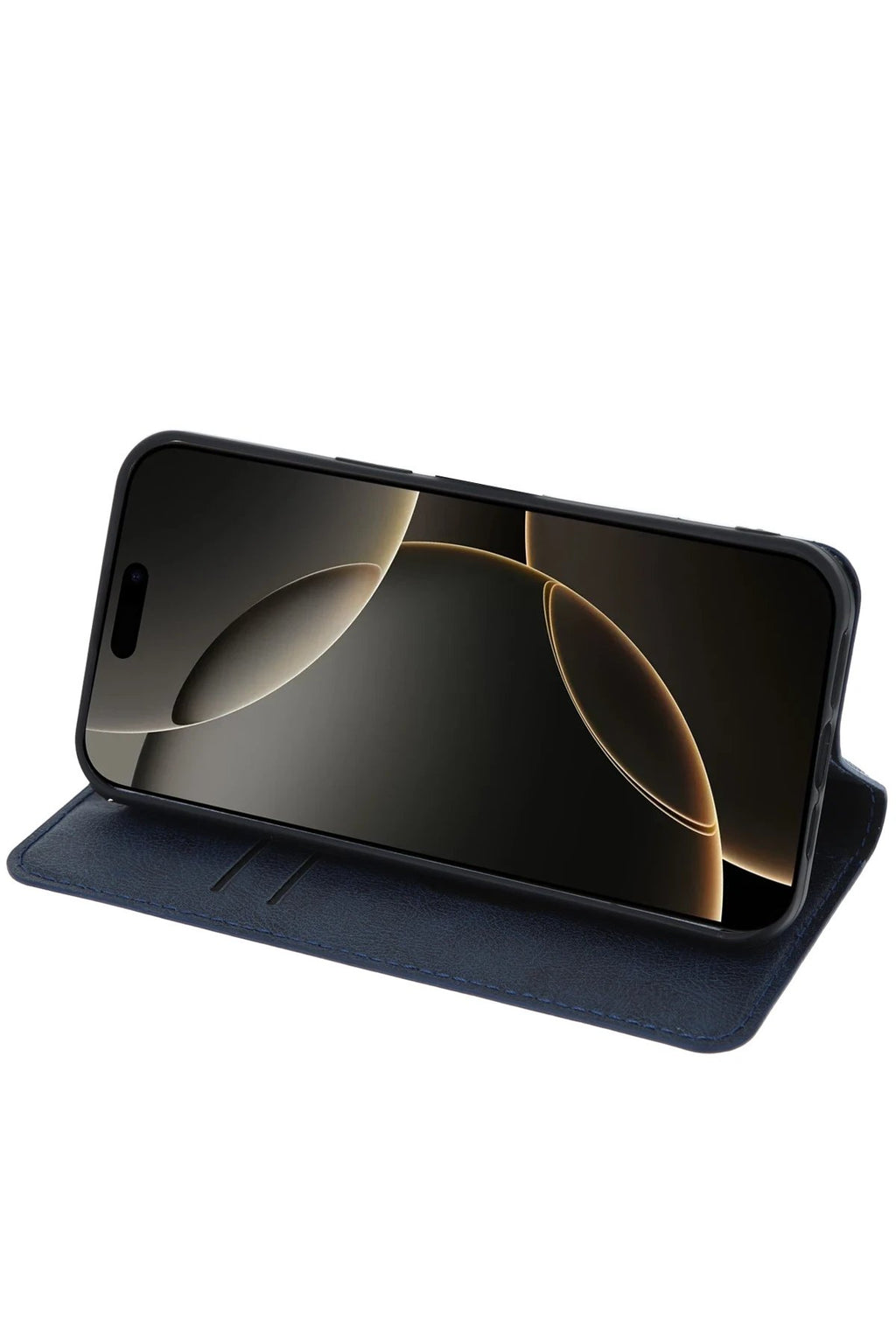 iPhone 15 Pro Max Kılıf Trend S Plus Kapaklı Kılıf - Lacivert-(5796)