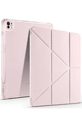 iPad Air 13 (2024) Kılıf Kalemlikli Mars Tablet Kılıfı - Rose Gold-(5796)