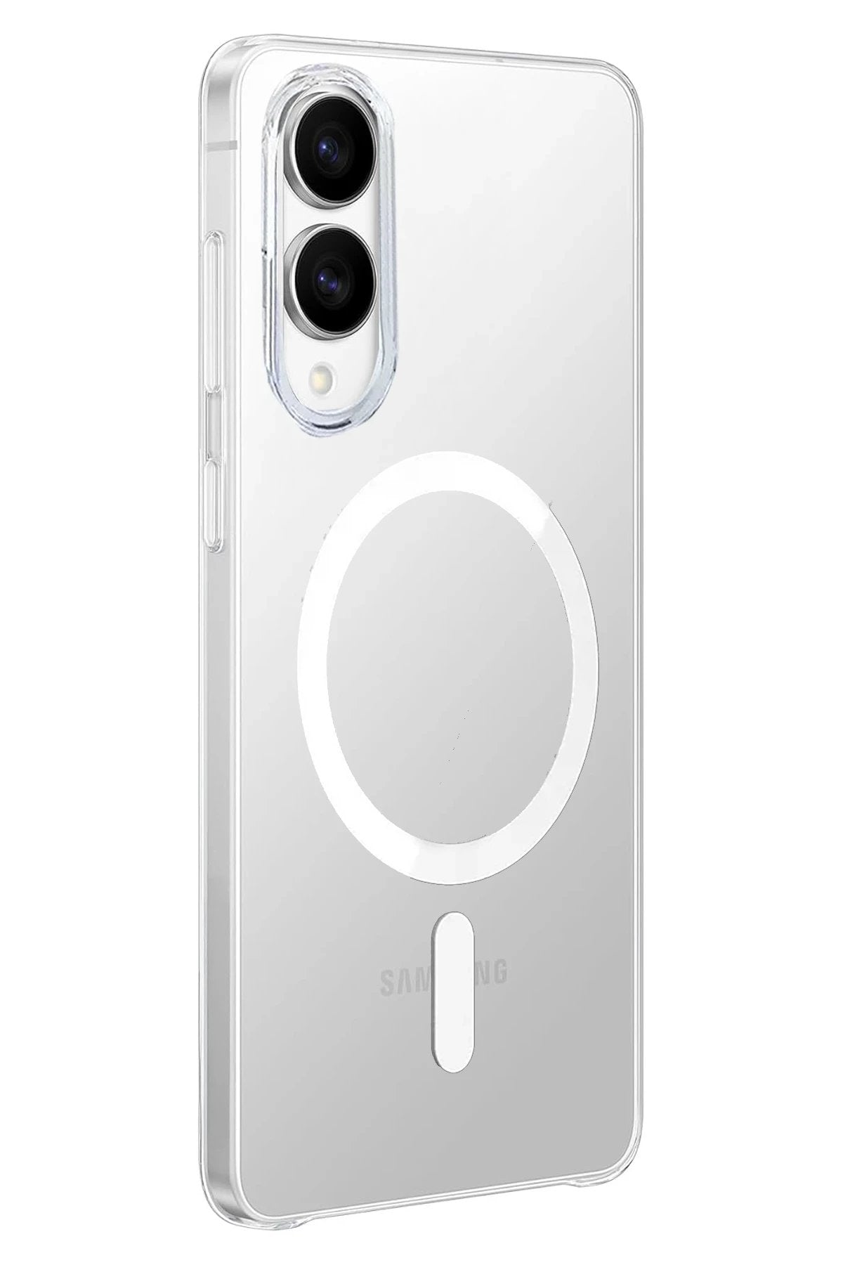 Samsung Galaxy S25 Edge Kılıf PC Zara Magsafe Şeffaf Kılıf - Şeffaf-(5796)