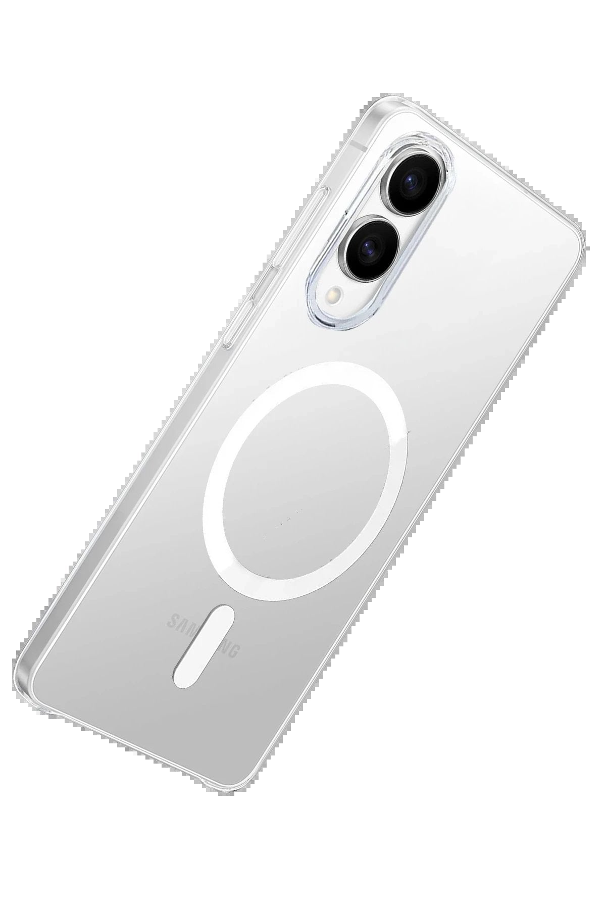 Samsung Galaxy S25 Edge Kılıf PC Zara Magsafe Şeffaf Kılıf - Şeffaf-(5796)