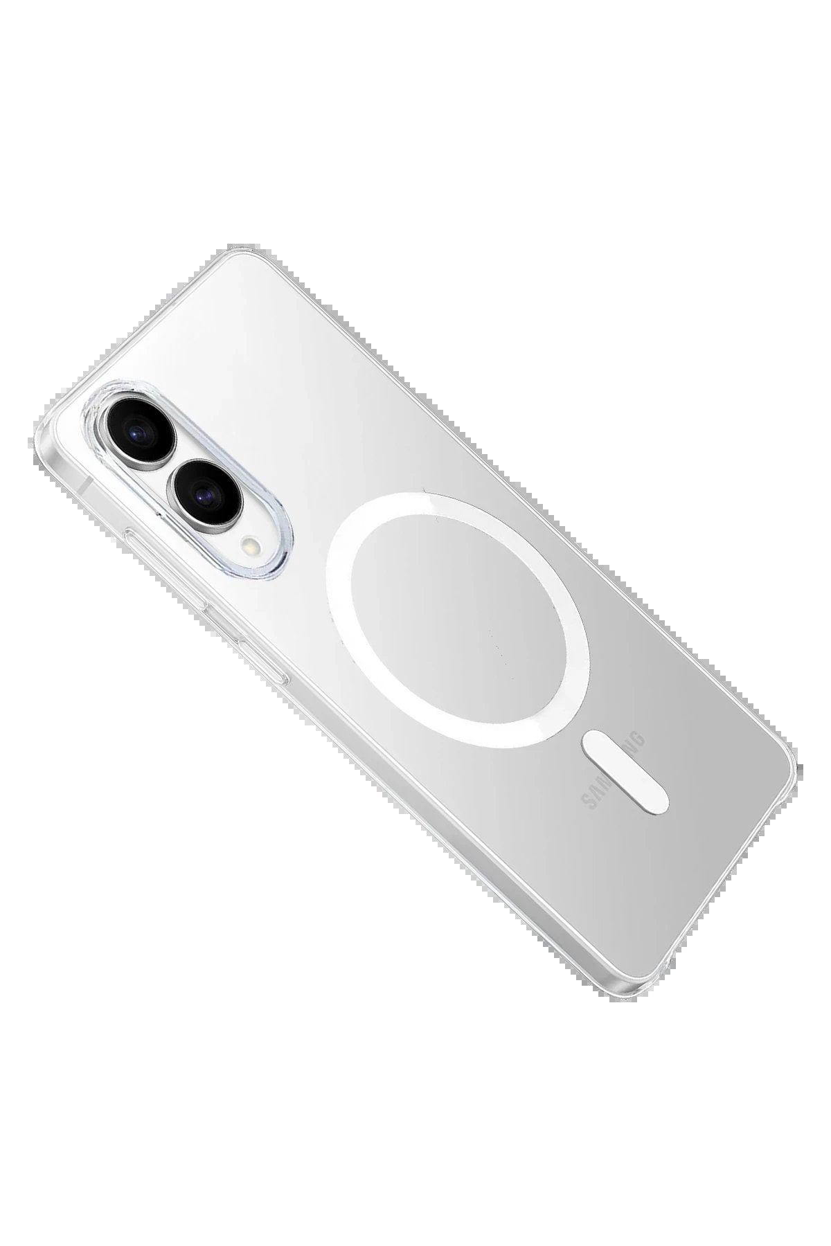 Samsung Galaxy S25 Edge Kılıf PC Zara Magsafe Şeffaf Kılıf - Şeffaf-(5796)