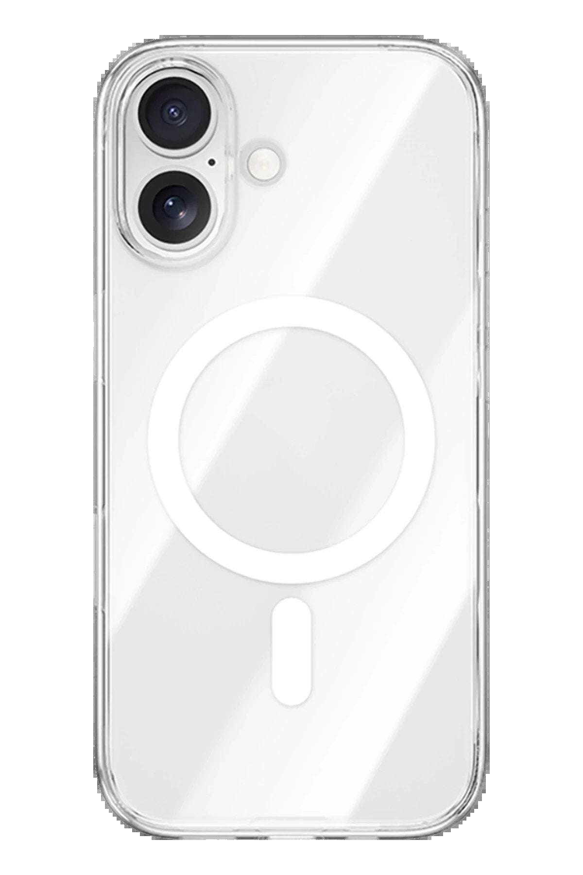 iPhone 17 Kılıf Pc Real Magsafe Kapak - Şeffaf-(5796)