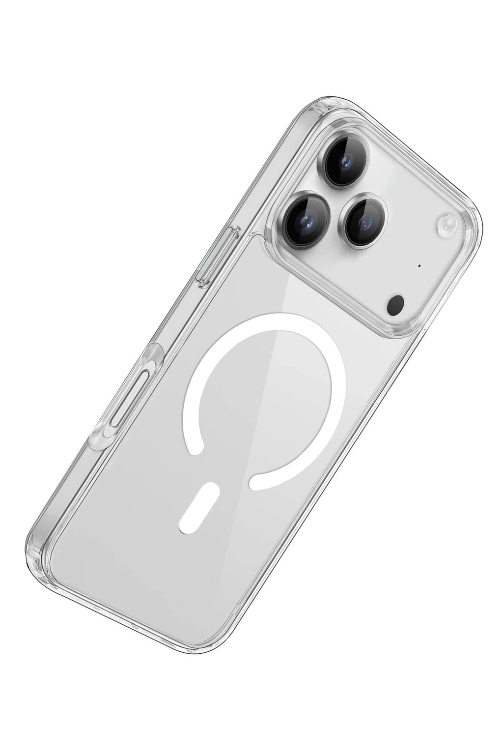 iPhone 17 Pro Kılıf Pc Real Magsafe Kapak - Şeffaf-(5796)