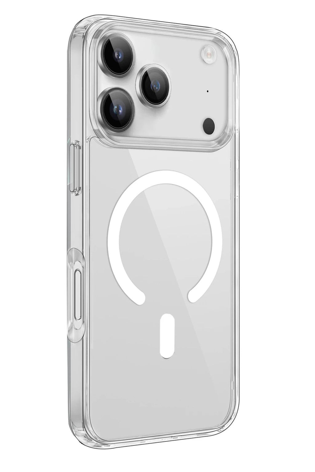 iPhone 17 Pro Max Kılıf Pc Real Magsafe Kapak - Şeffaf-(5796)