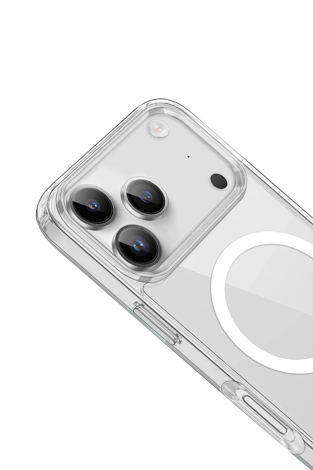 iPhone 17 Pro Max Kılıf Pc Real Magsafe Kapak - Şeffaf-(5796)