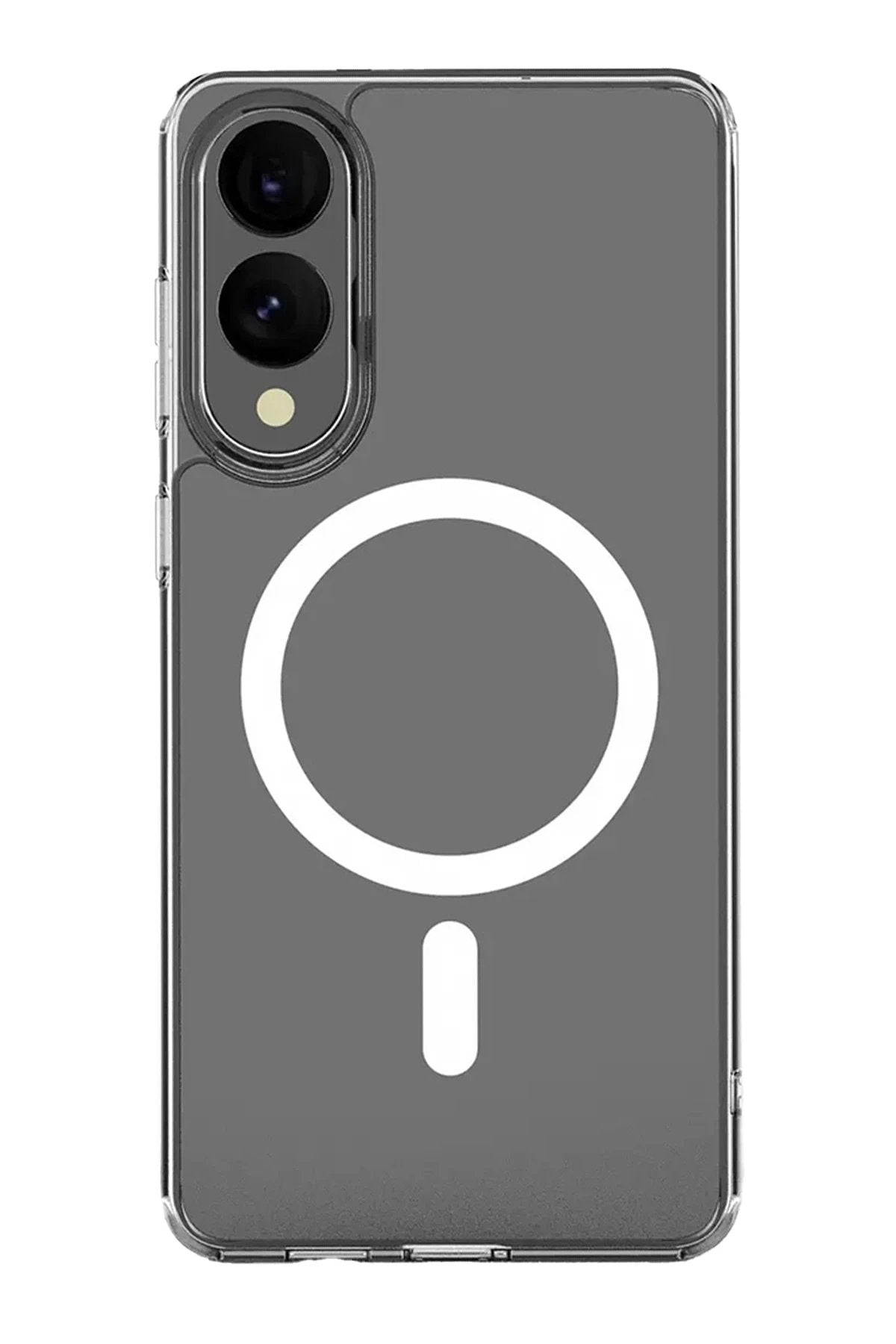 Samsung Galaxy S25 Edge Kılıf Magneticsafe Şeffaf Silikon - Şeffaf-(5796)