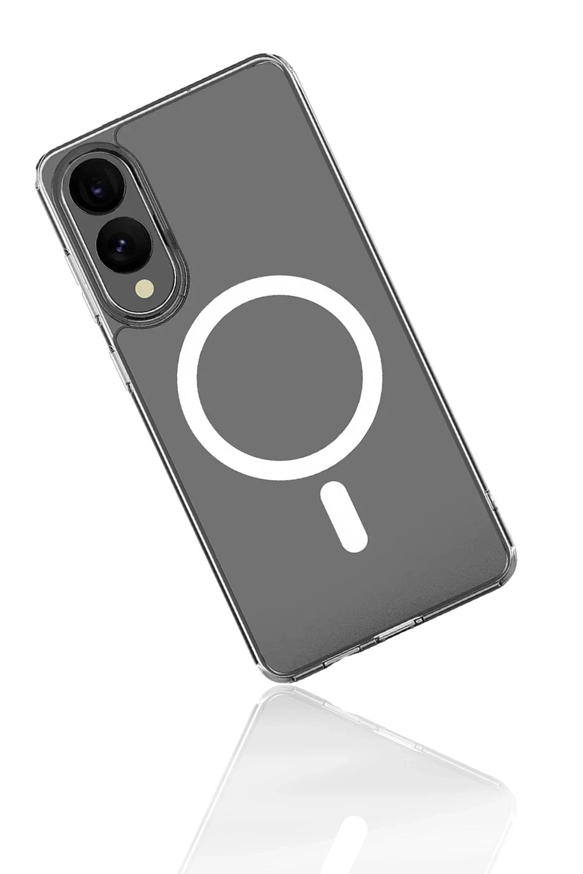 Samsung Galaxy S25 Edge Kılıf Magneticsafe Şeffaf Silikon - Şeffaf-(5796)