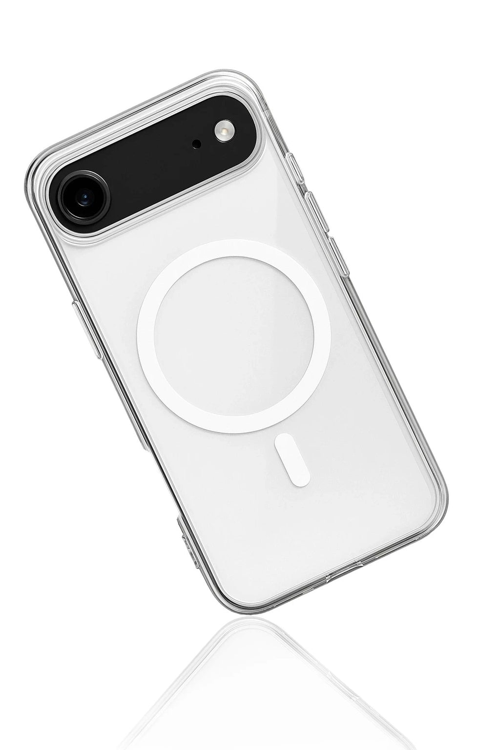 iPhone 17 Air Kılıf Magneticsafe Şeffaf Silikon - Şeffaf-(5796)