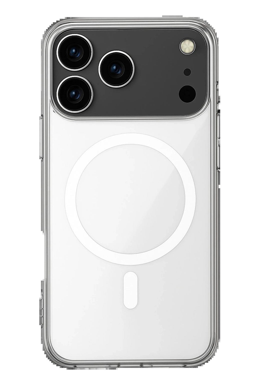 iPhone 17 Pro Kılıf Magneticsafe Şeffaf Silikon - Şeffaf-(5796)