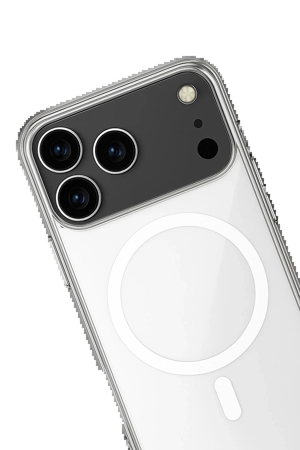 iPhone 17 Pro Max Kılıf Magneticsafe Şeffaf Silikon - Şeffaf-(5796)