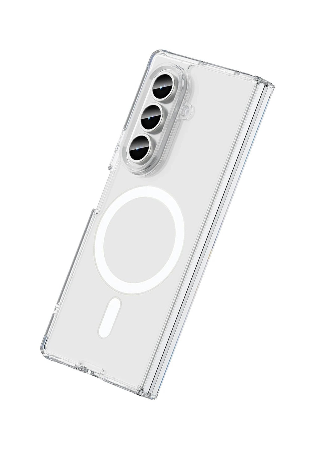 Samsung Galaxy Z Fold 7 Kılıf Magneticsafe Şeffaf Silikon - Şeffaf-(5796)