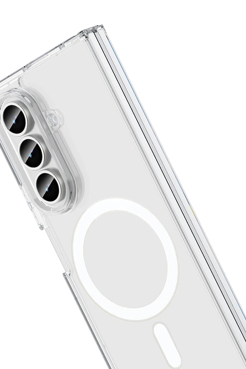 Samsung Galaxy Z Fold 7 Kılıf Magneticsafe Şeffaf Silikon - Şeffaf-(5796)