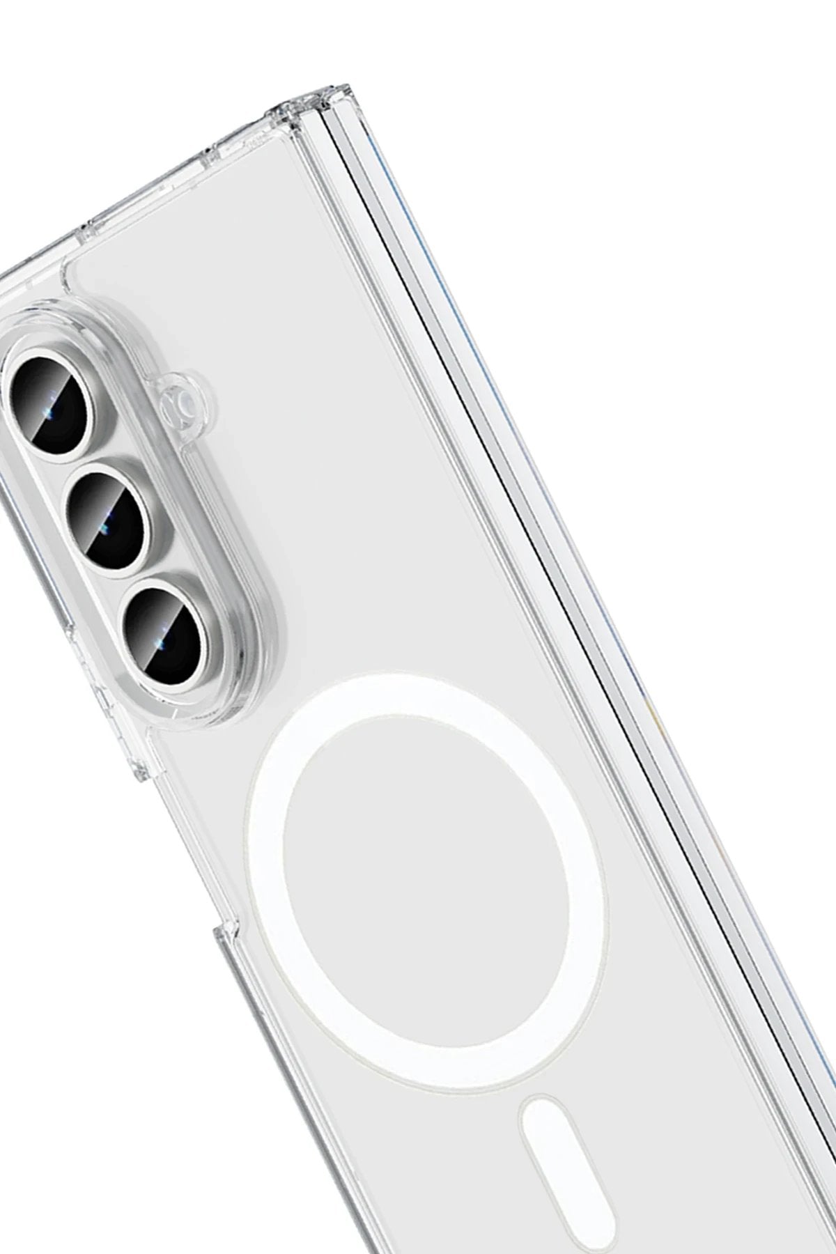 Samsung Galaxy Z Fold 7 Kılıf Magneticsafe Şeffaf Silikon - Şeffaf-(5796)