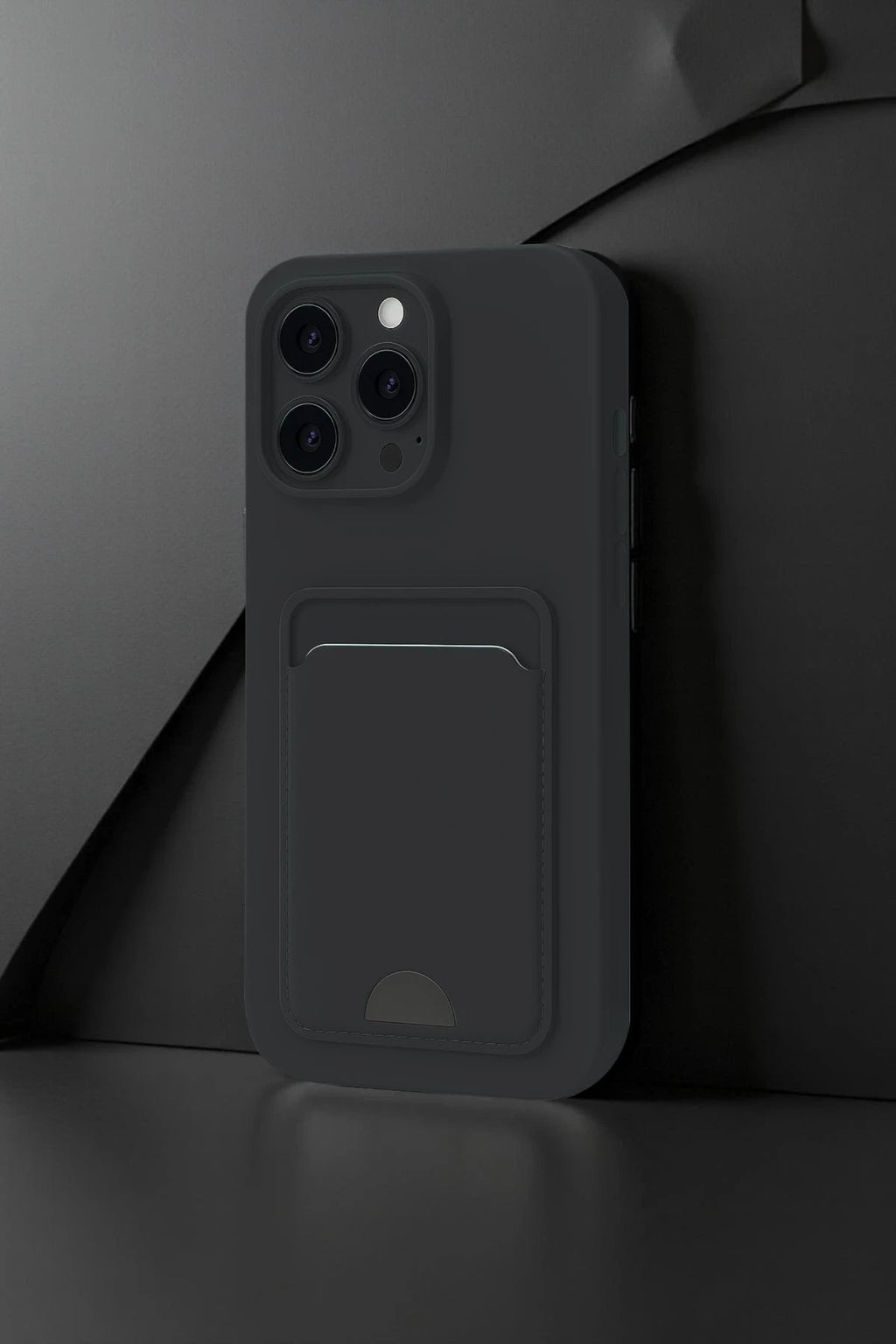 iPhone 16 Plus Kılıf Kelvin Kartvizitli Silikon - Derin Mor-(5796)