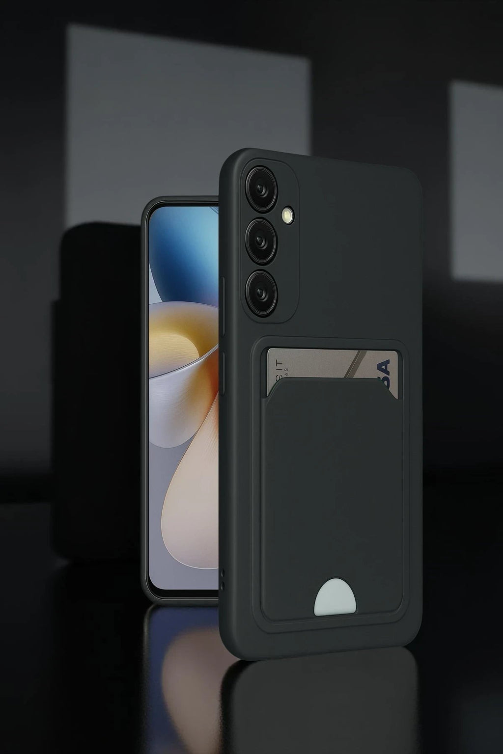 Samsung Galaxy A56 Kılıf Kelvin Kartvizitli Silikon - Açık Yeşil-(5796)