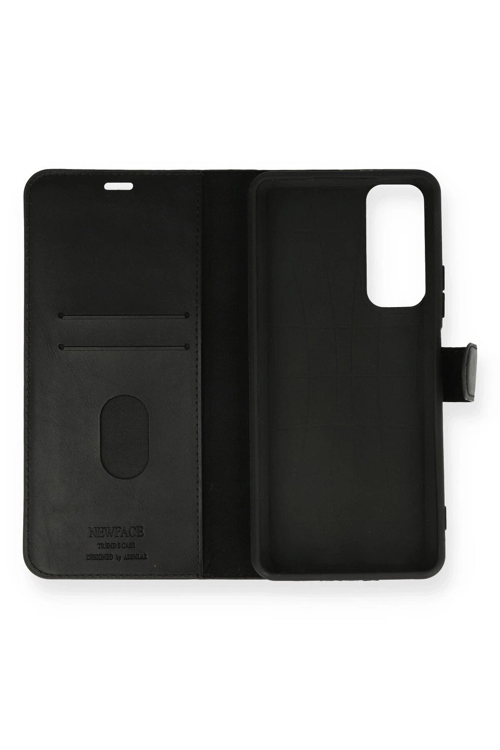 Huawei P Smart 2021 Kılıf Trend S Plus Kapaklı Kılıf - Siyah-(5796)