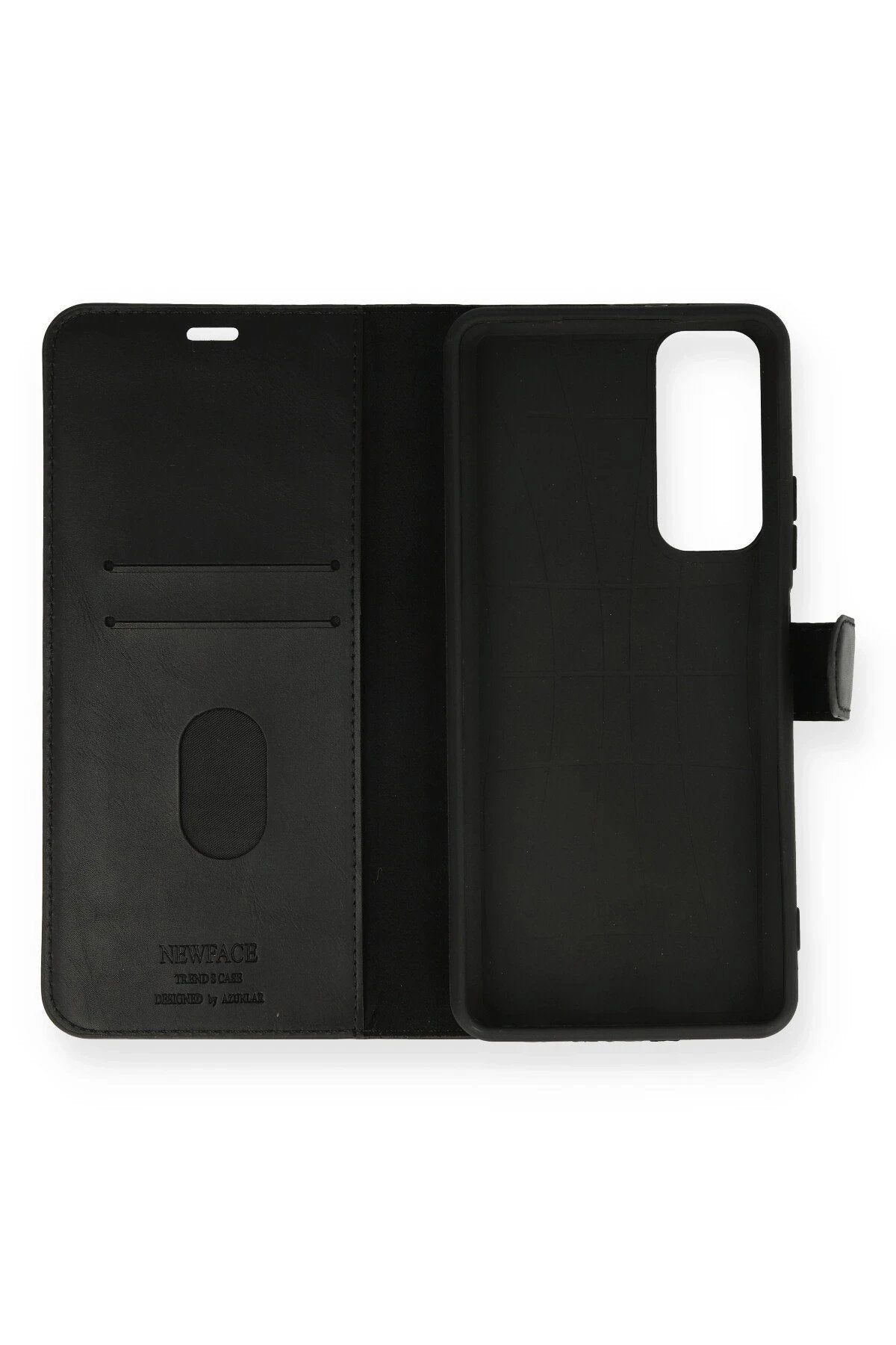 Huawei P Smart 2021 Kılıf Trend S Plus Kapaklı Kılıf - Siyah-(5796)