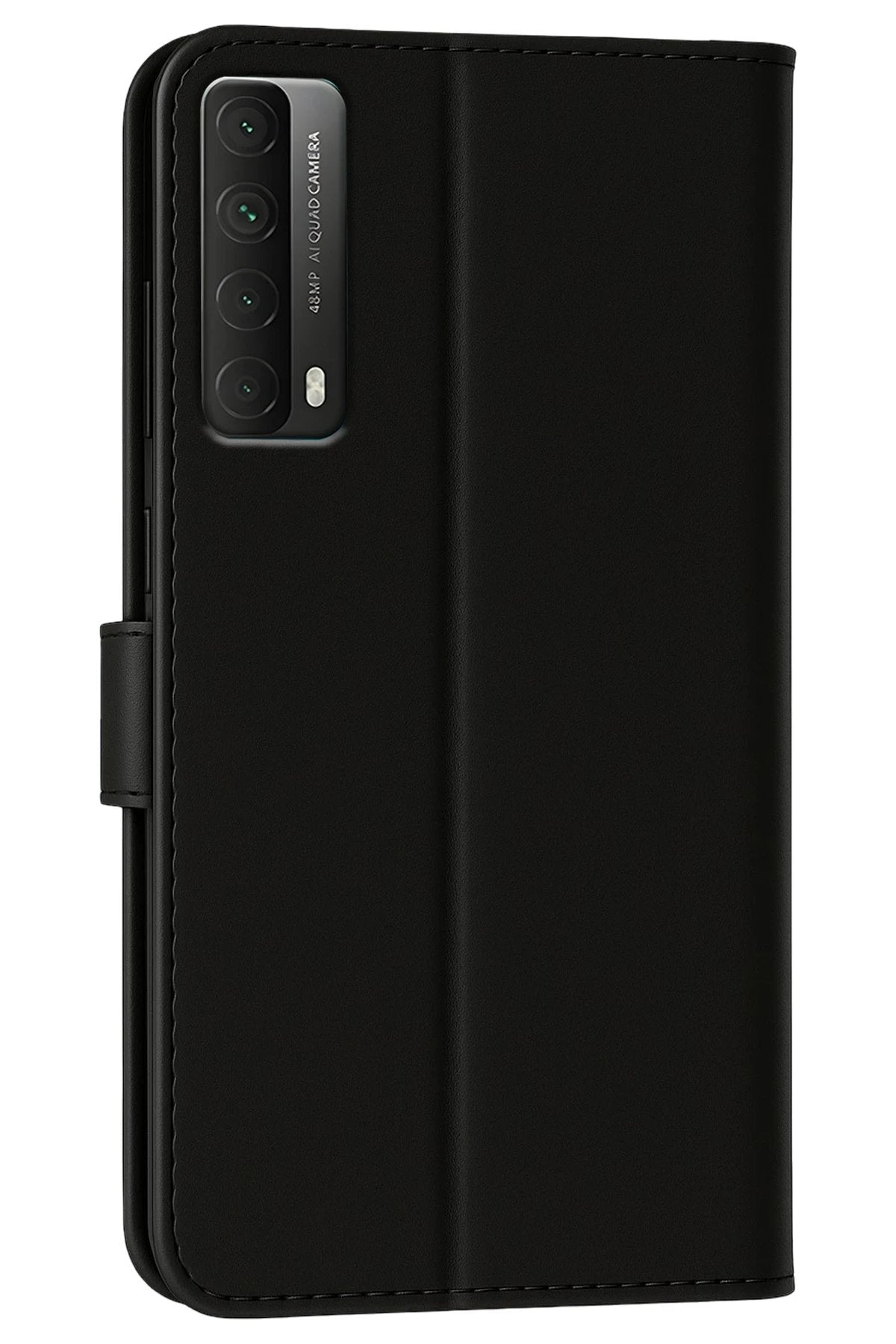 Huawei P Smart 2021 Kılıf Trend S Plus Kapaklı Kılıf - Siyah-(5796)