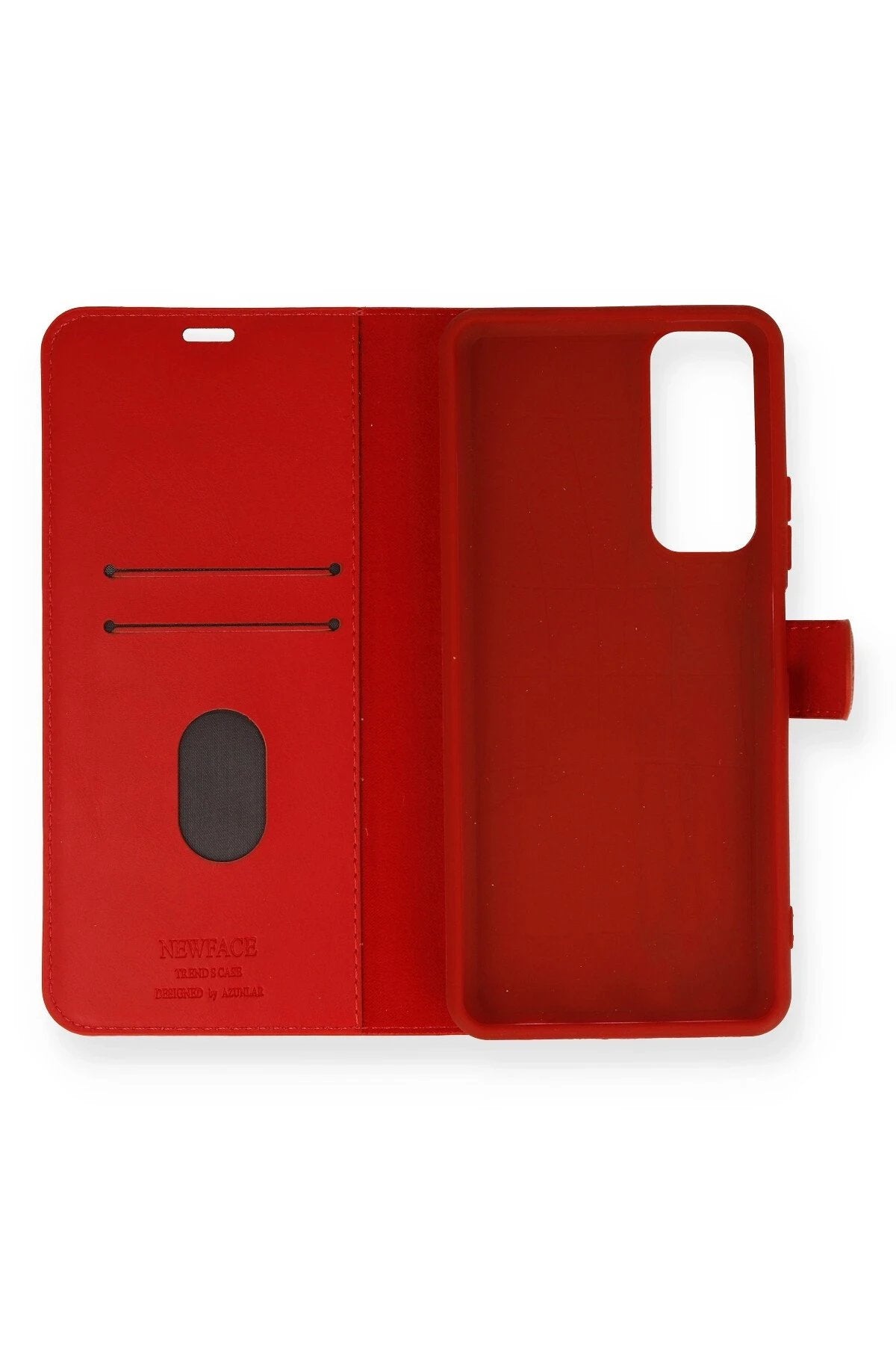 Huawei P Smart 2021 Kılıf Trend S Plus Kapaklı Kılıf - Kırmızı-(5796)