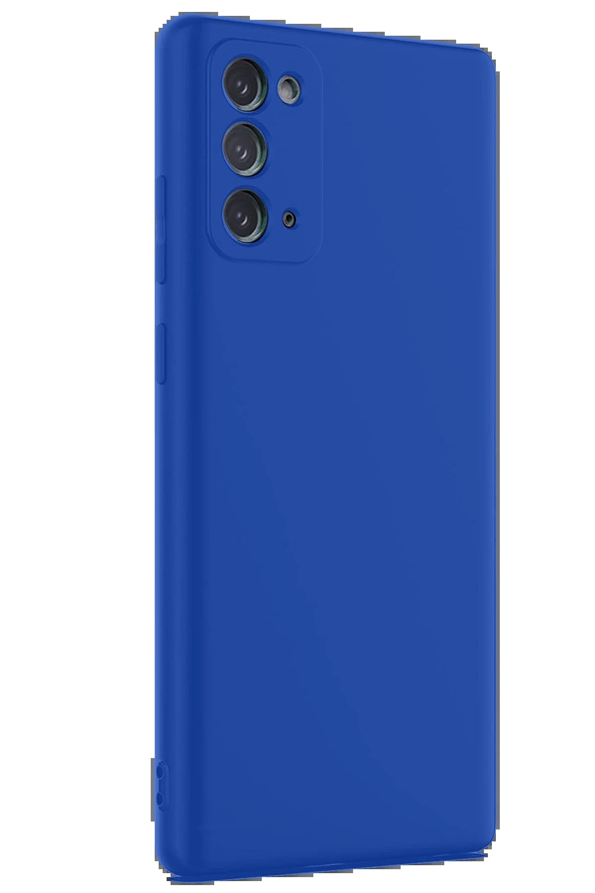Samsung Galaxy Note 20 Kılıf First Silikon - Mavi-(5796)