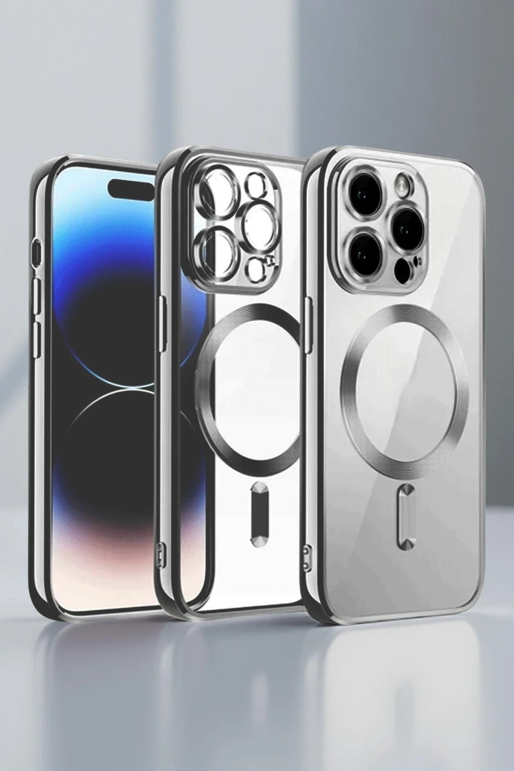 iPhone 13 Pro Max Kılıf Kross Magneticsafe Kapak - Titan Gri-(5796)