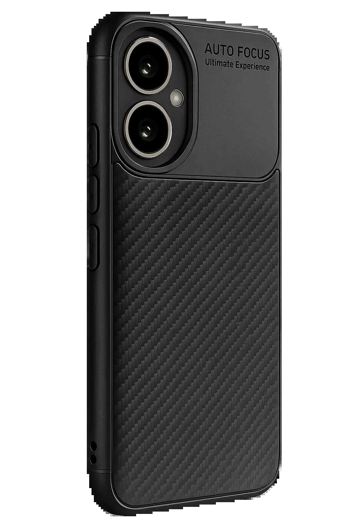 Honor 400 Kılıf Auto Focus Karbon Kapak - Siyah-(5796)