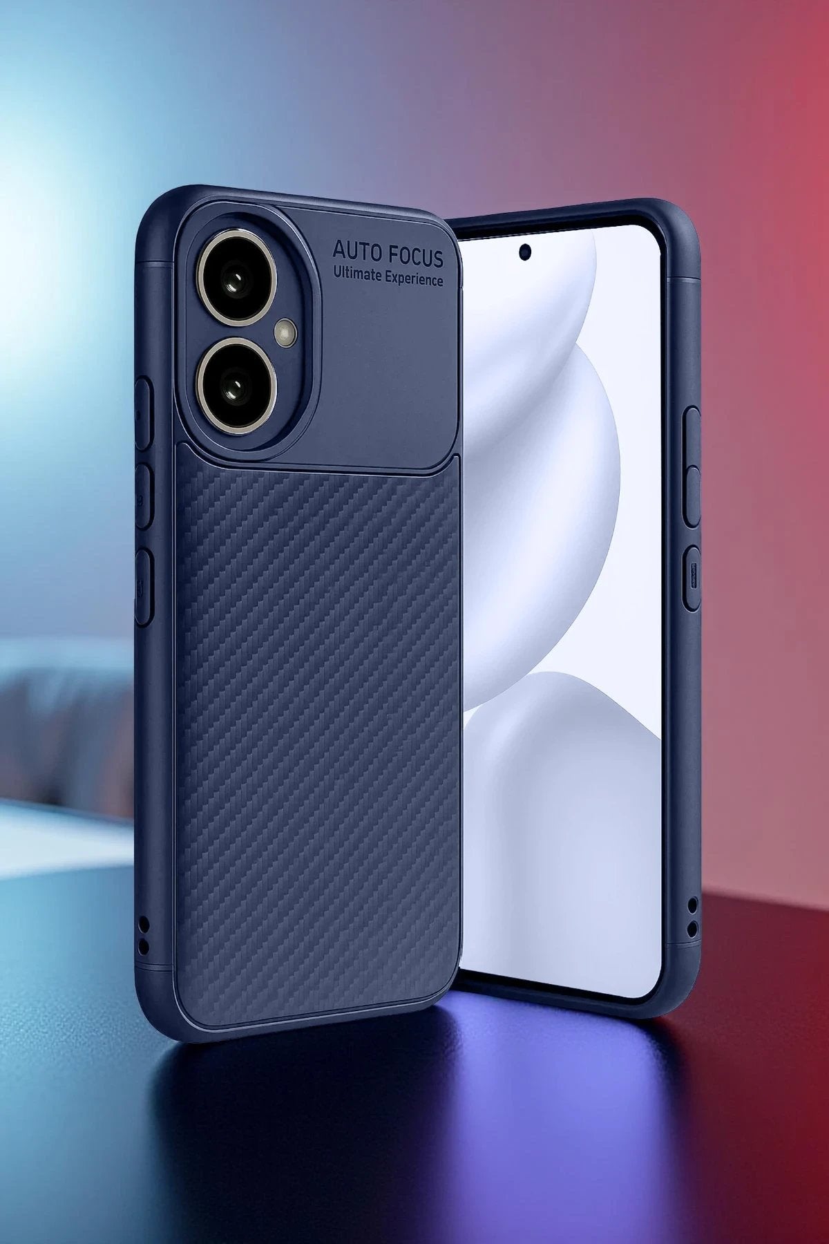 Honor 400 Kılıf Auto Focus Karbon Kapak - Lacivert-(5796)