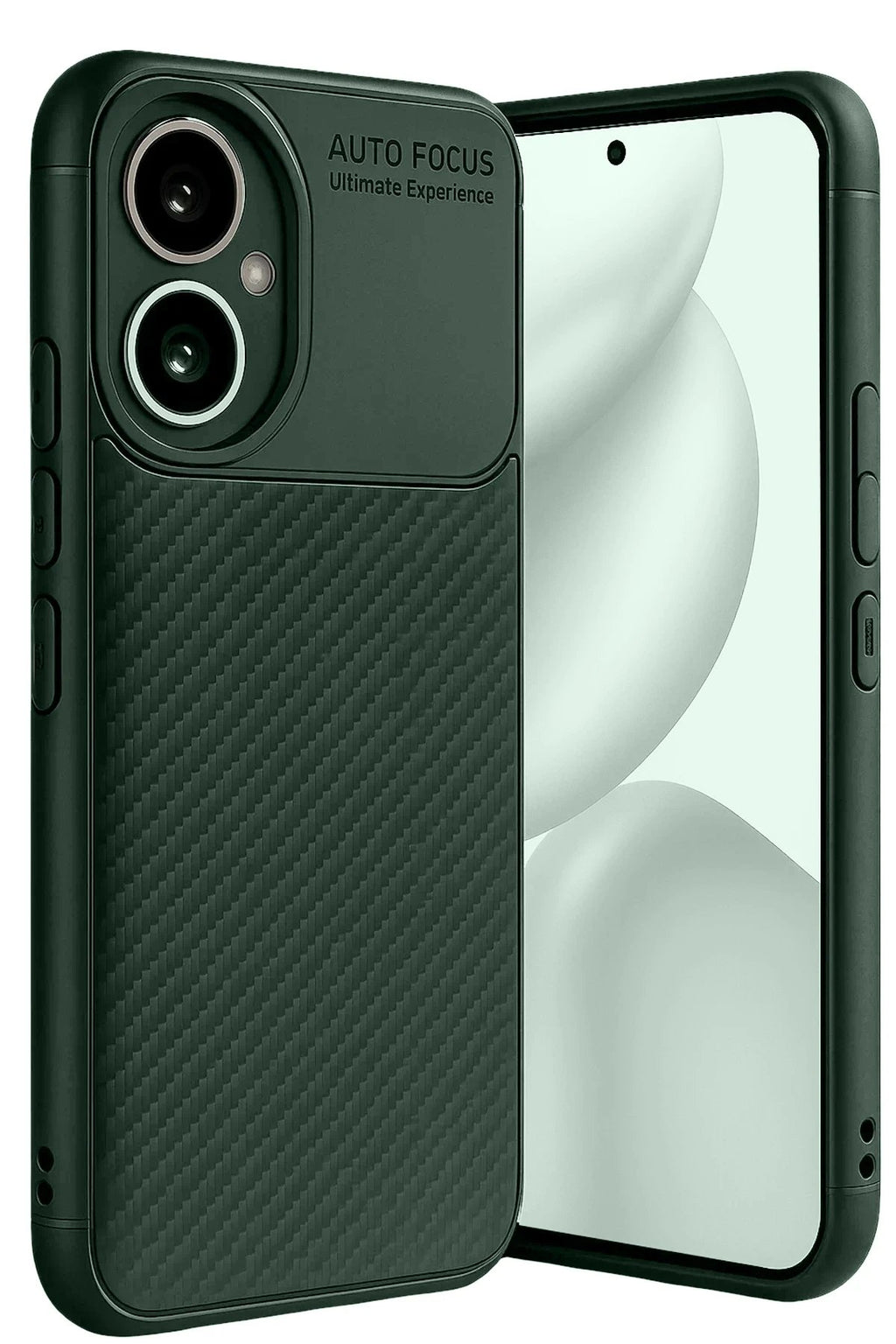 Honor 400 Kılıf Auto Focus Karbon Kapak - Koyu Yeşil-(5796)