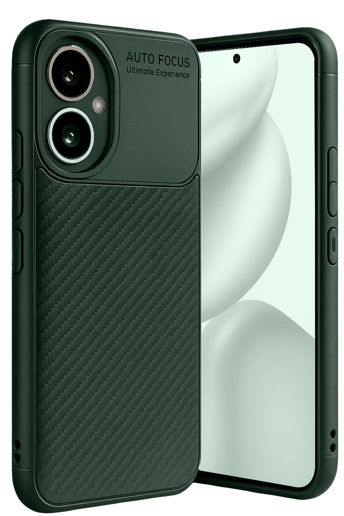 Honor 400 Kılıf Auto Focus Karbon Kapak - Koyu Yeşil-(5796)