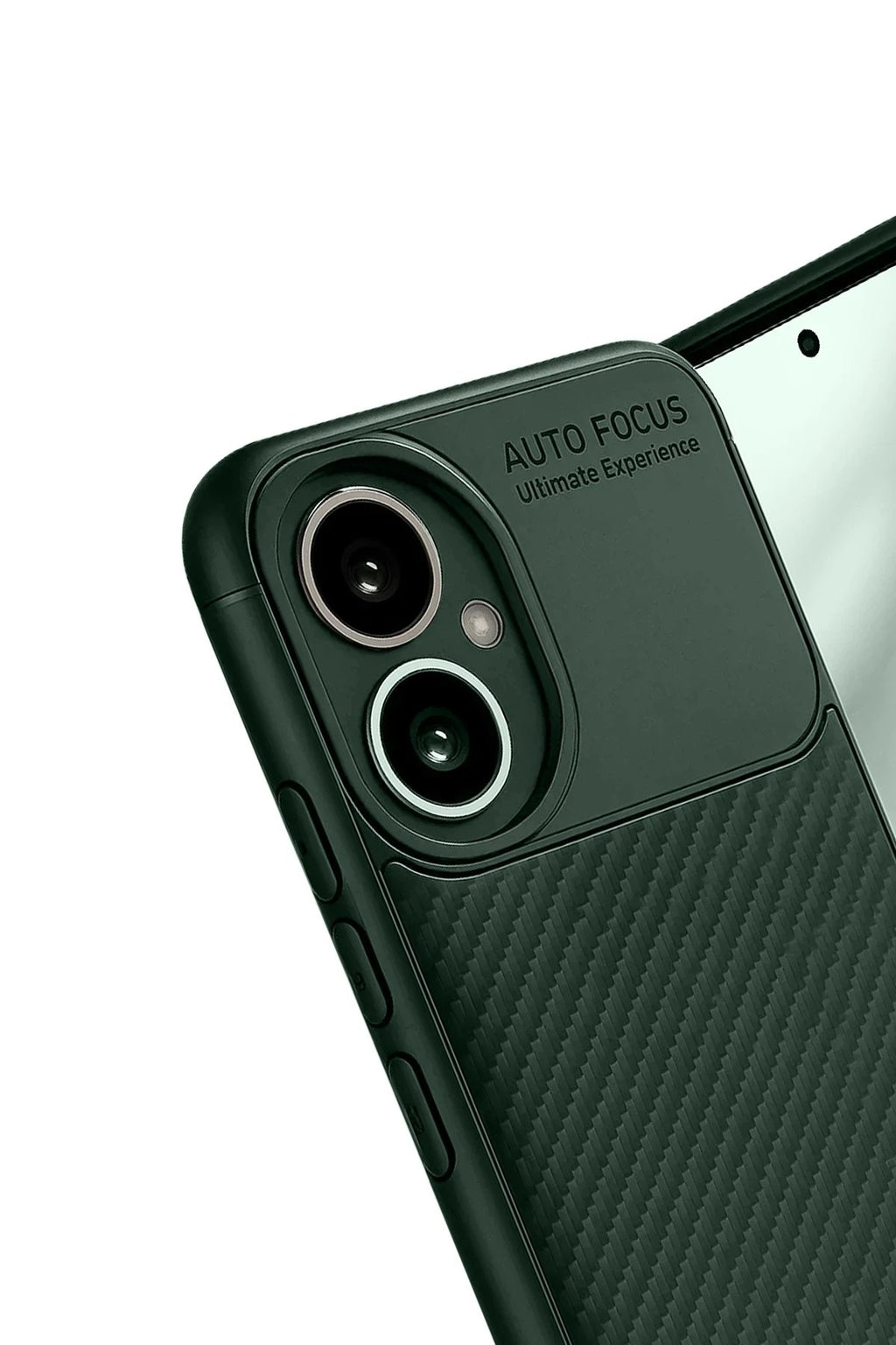 Honor 400 Kılıf Auto Focus Karbon Kapak - Koyu Yeşil-(5796)